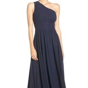 Eliza J shirred chiffon gown size 10